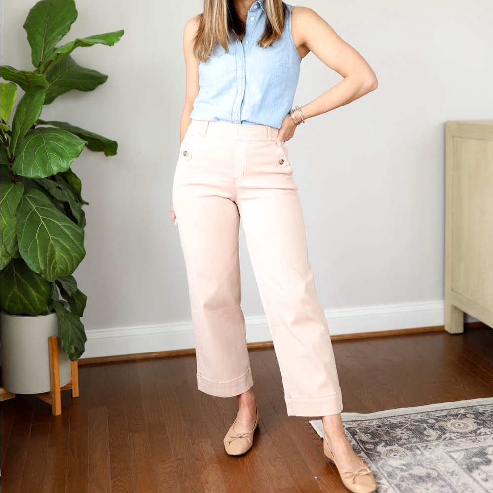 Spanx cropped wide leg pants